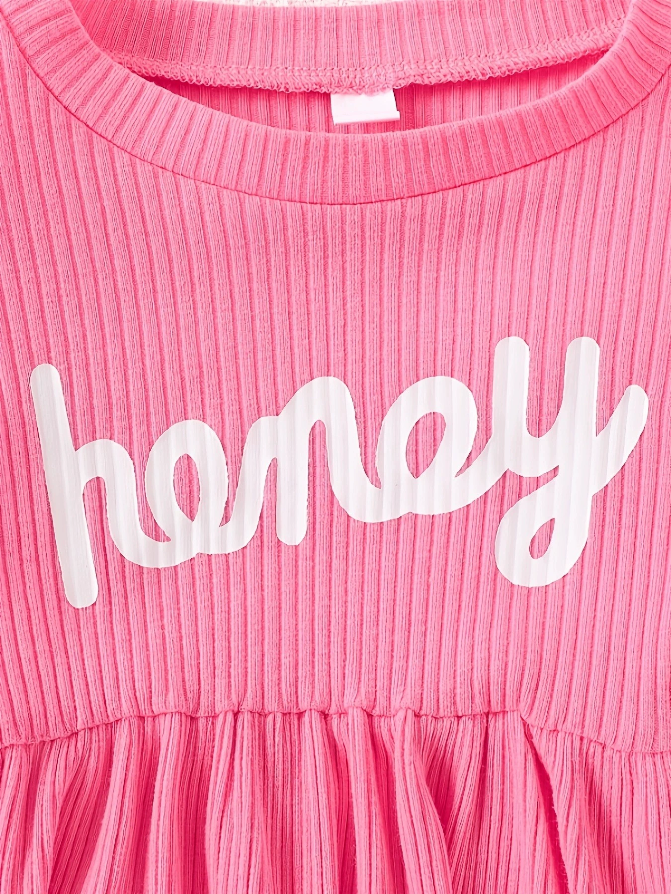Children's Honey Bubble Texture Sleeve Dress, image 2