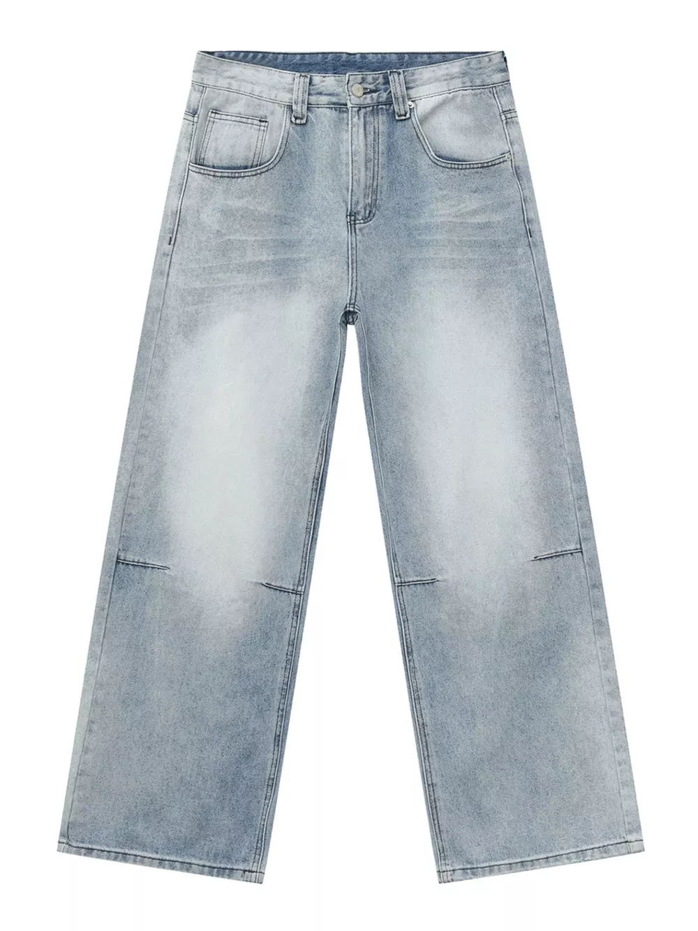 Men's Washed Wide-Leg Jeans, image 8