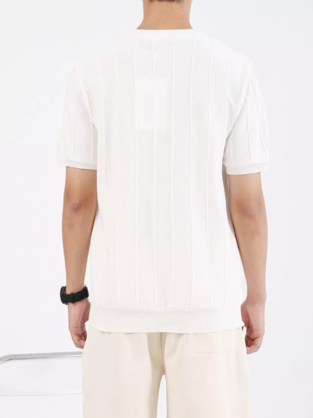 Men's Plus Size Textured Short Sleeve T-Shirt, image 9