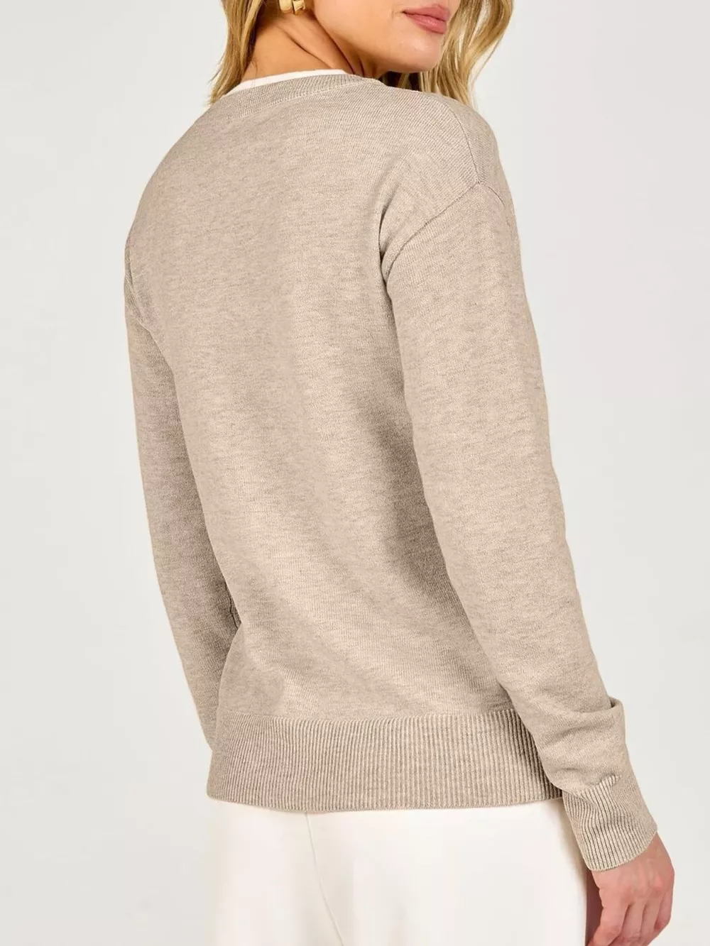 Long Sleeve Dropped Shoulder Sweater, image 6