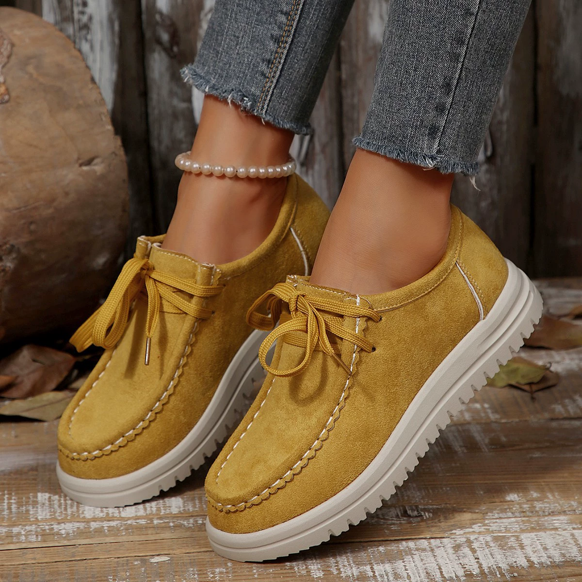 Lace-Up Round Toe Loafers, image 12