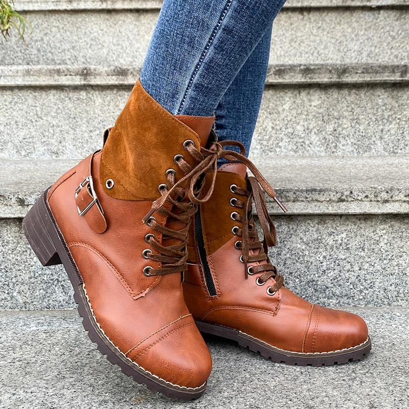 Lace-Up Block Heels Boots, image 9
