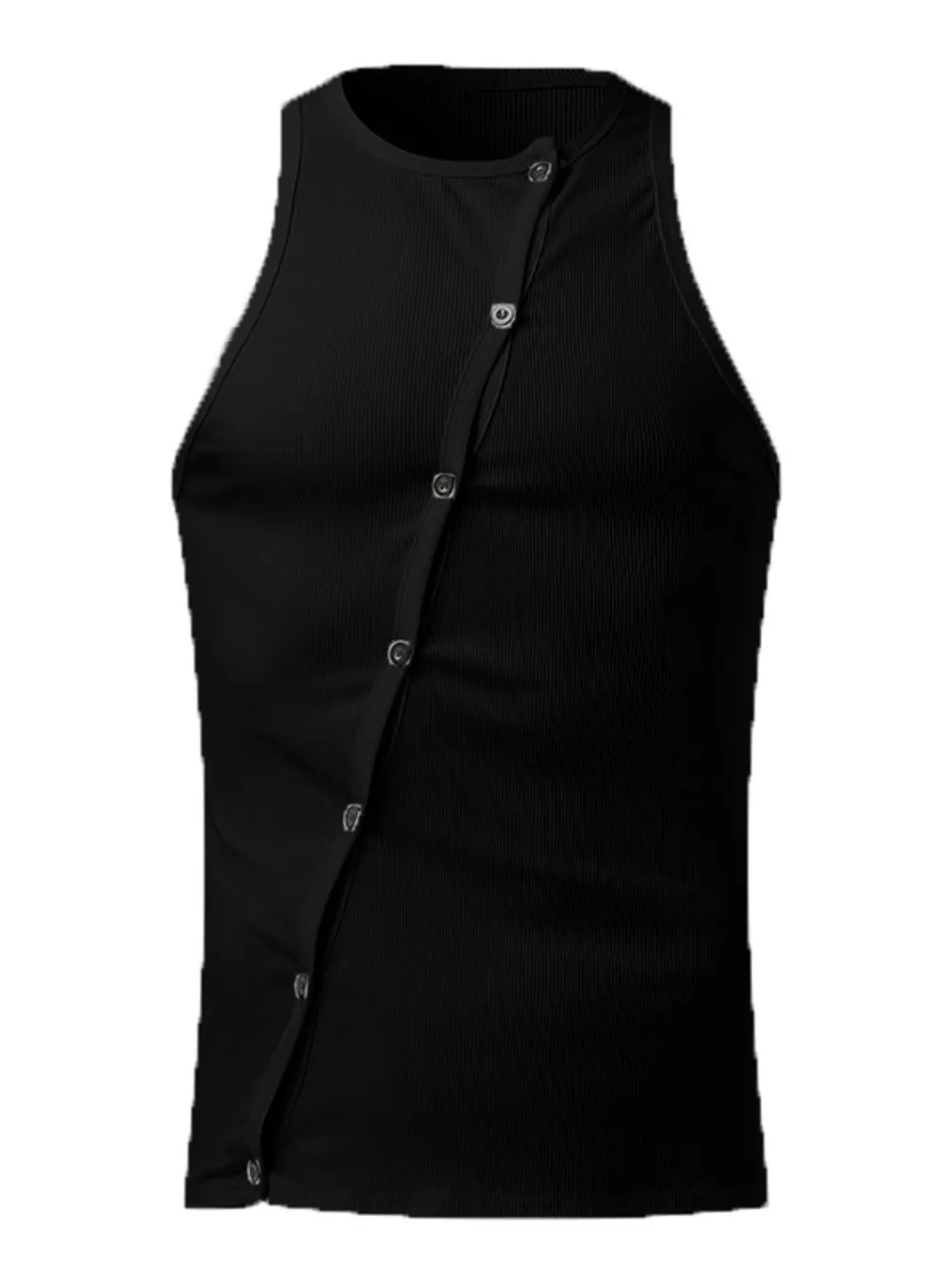 Men's Full Size Cutout Round Neck Tank Plus Size, image 7