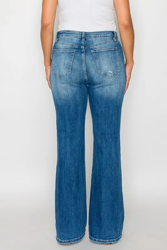 Full Size Distressed High Rise Jeans with Pockets, image 13