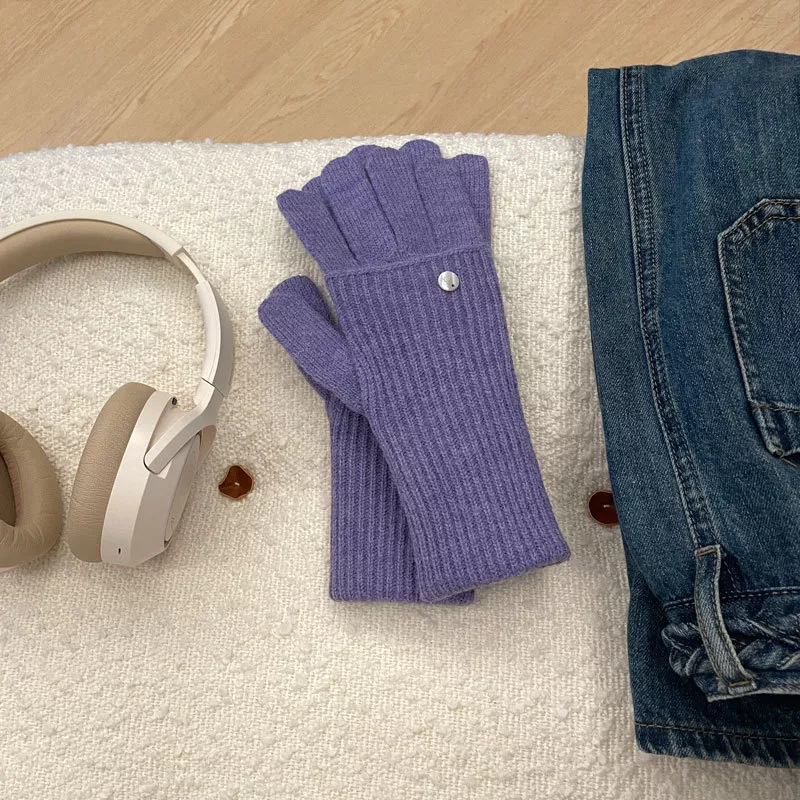 Ribbed Knit Touchscreen Gloves, image 13