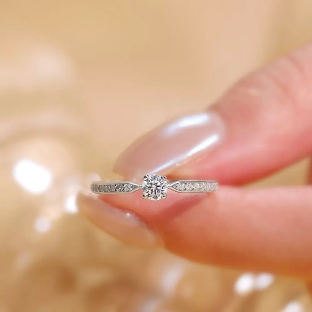 1 Carat 925 Sterling Silver Moissanite Ring, image 6