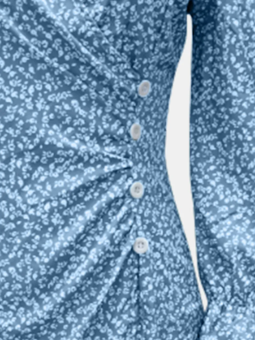 Full Size Printed Surplice Long Sleeve Midi Dress, image 6