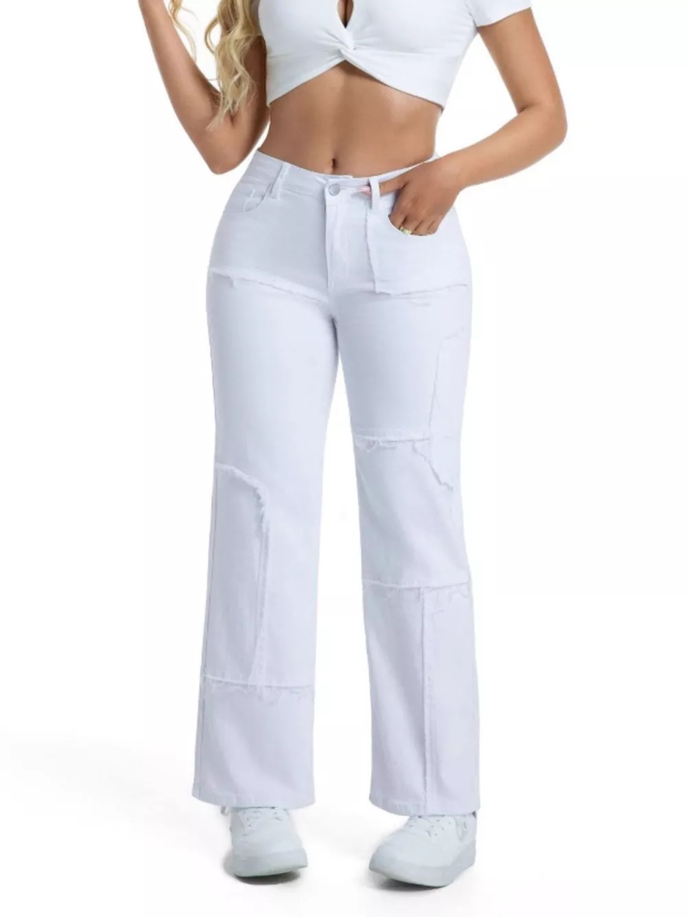 Frayed Edge Straight Leg Jeans, image 20