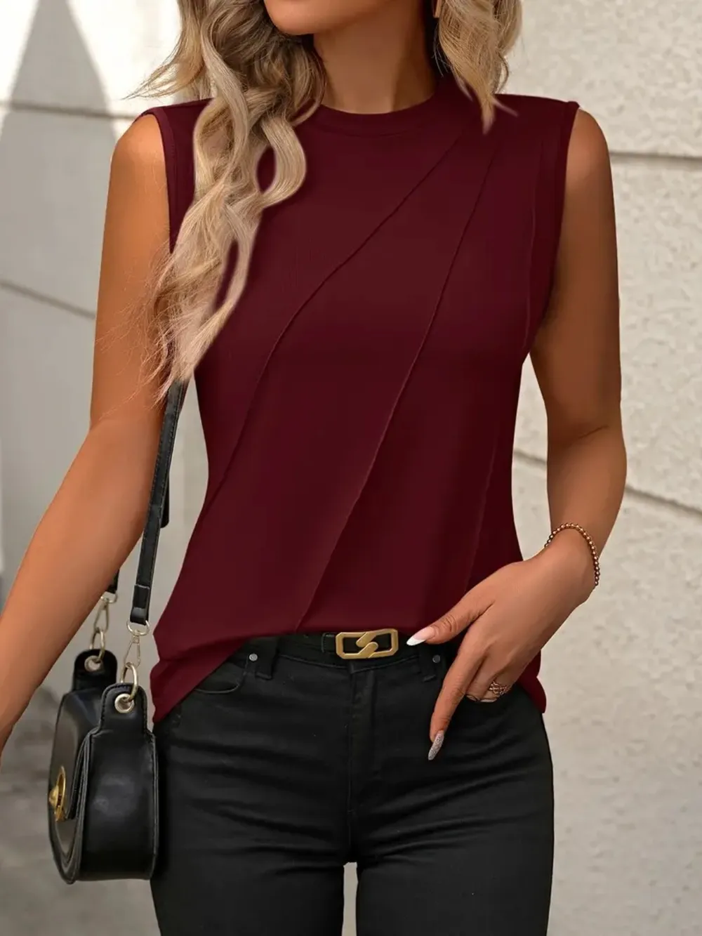 Round Neck Sleeveless Tank, image 13