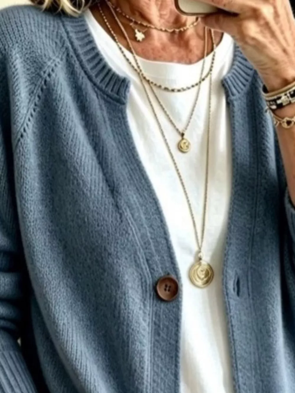 Full Size Button Up Raglan Sleeve Cardigan Plus Size, image 17