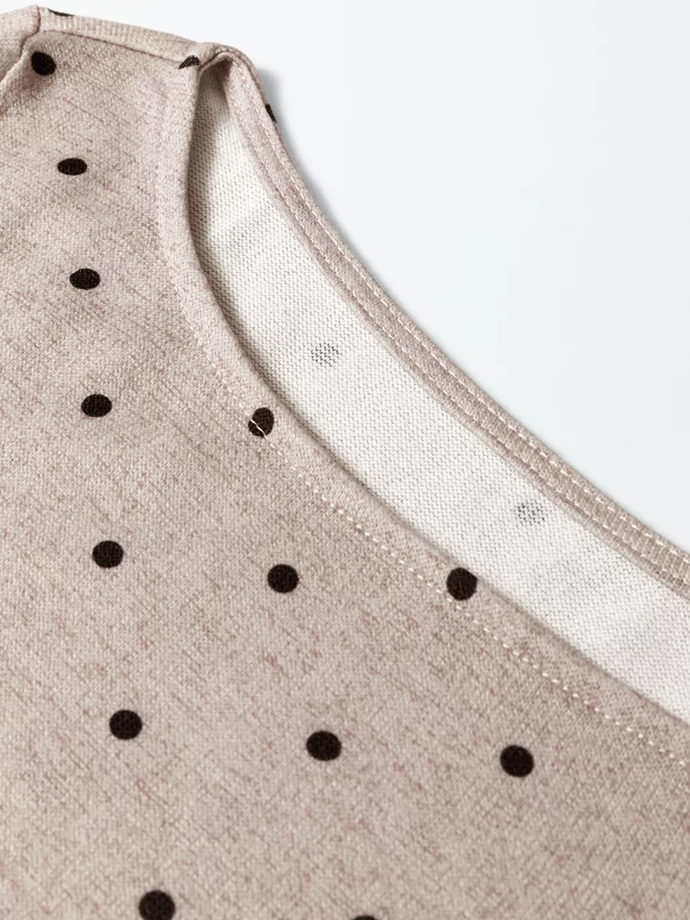 Polka Dot Boat Neck Knit Long Sleeve T Shirt, image 18