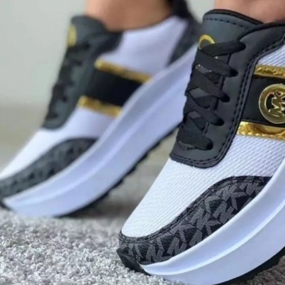 Round Toe Platform Sneakers, image 2