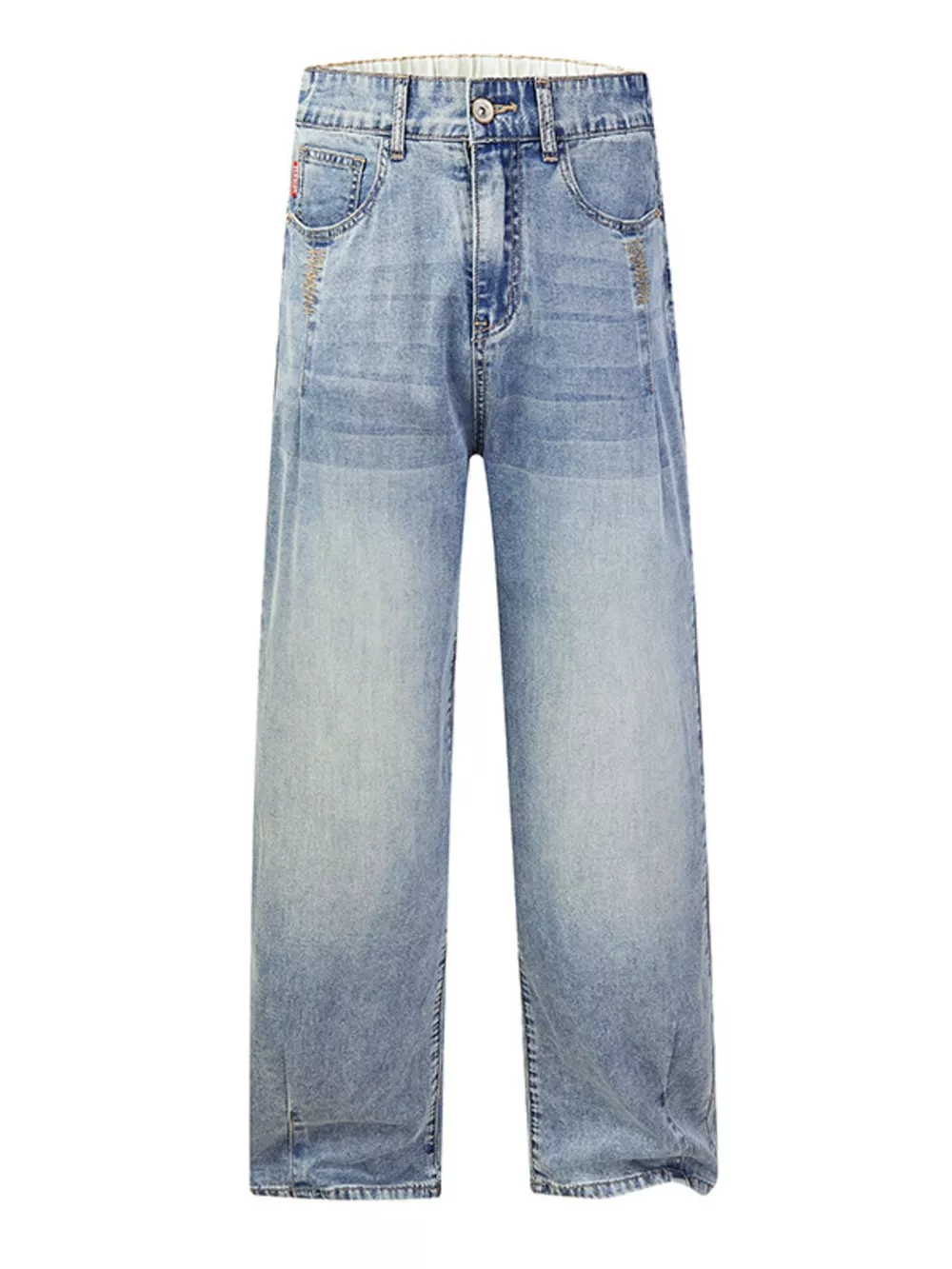 Men's Plus Size Wide Leg Relaxed Fit Jeans, image 6
