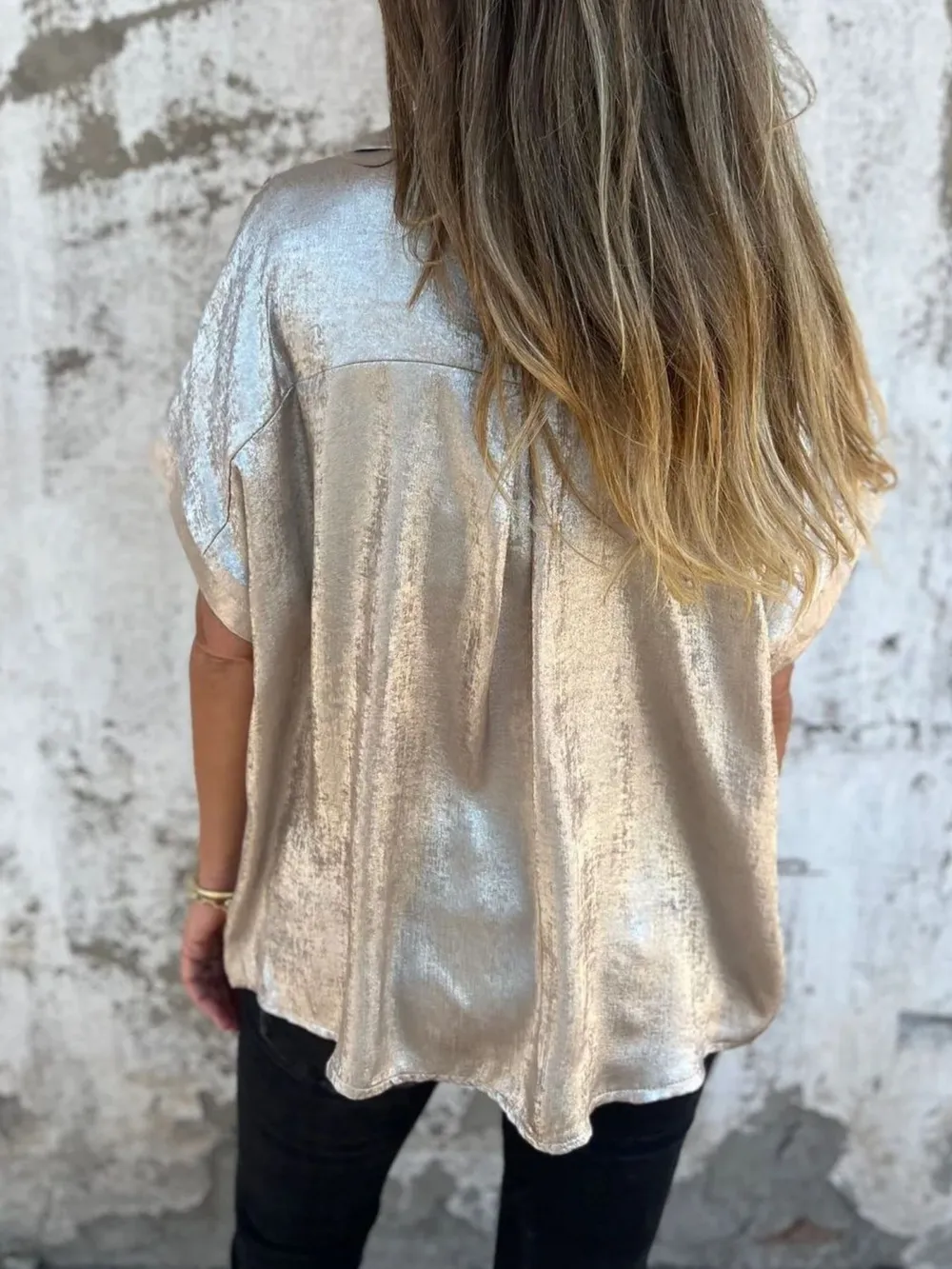Full Size Collared Neck Short Sleeve Shirt Plus Size, image 17