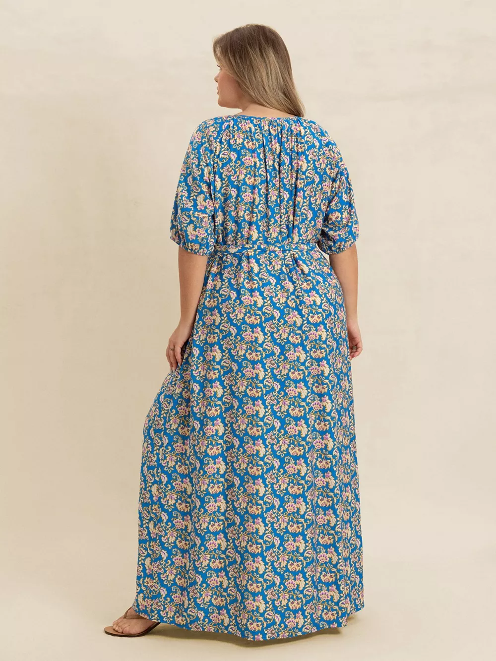 Plus Size Floral Print Maxi Dress with Side Slit, image 8