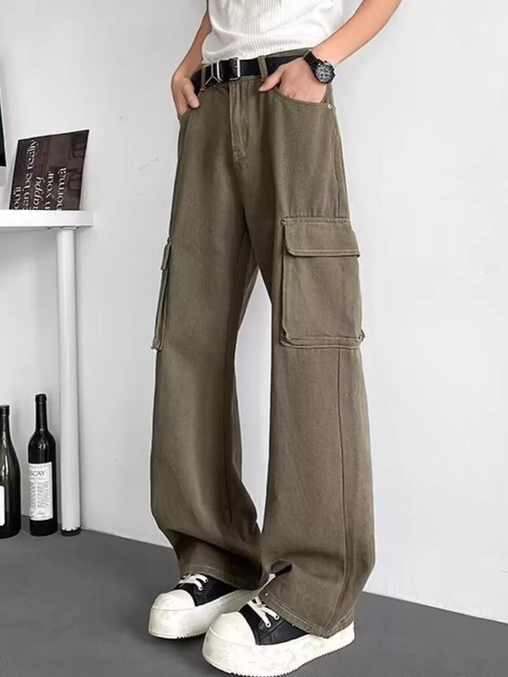 Men's Plus Size Loose Fit Cargo Pants, image 2