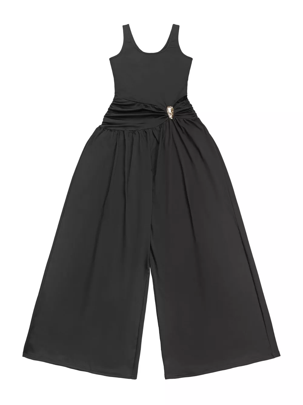 Cutout Detail Sleeveless Wide-Leg Jumpsuit, image 6