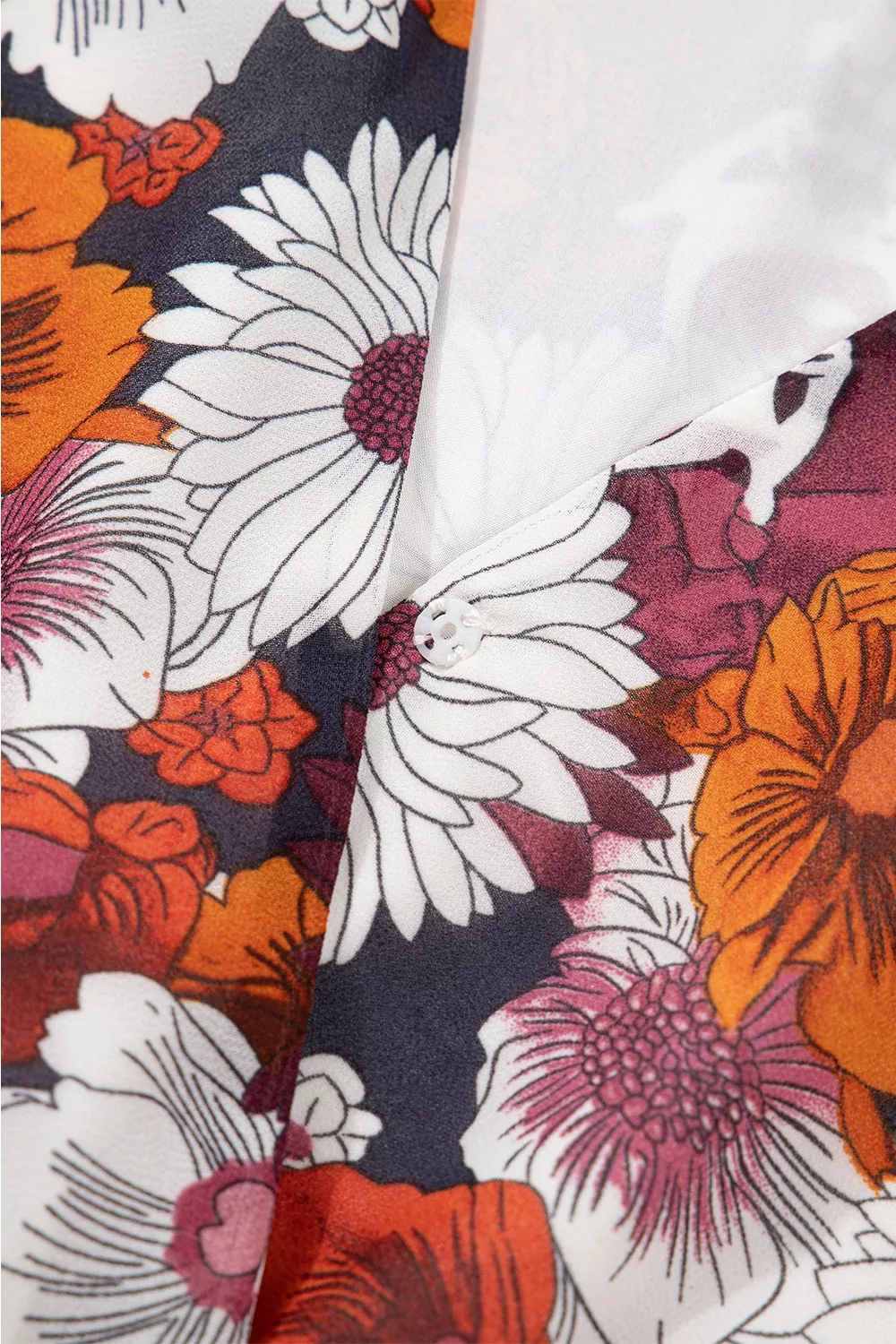 Floral Print Wrap V Neck Puff Sleeve Flowy Mini Dress, image 13