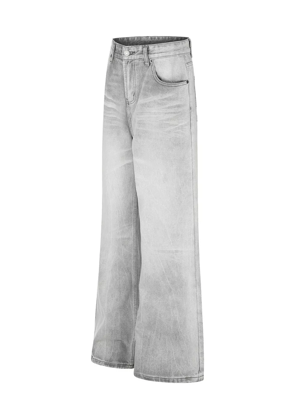 Men's Full Size Vintage Wash Wide Leg Jeans Plus Size, image 9
