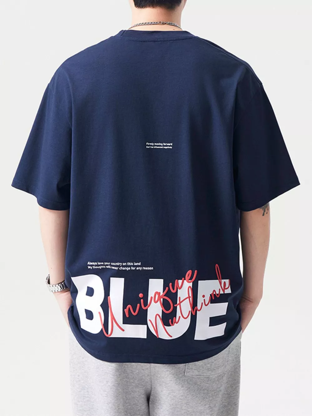 Men's Plus Size Round Neck Half Sleeve T-Shirt, image 9