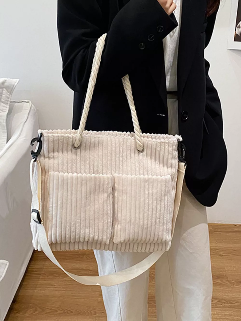 Casual Corduroy Handbag, image 2