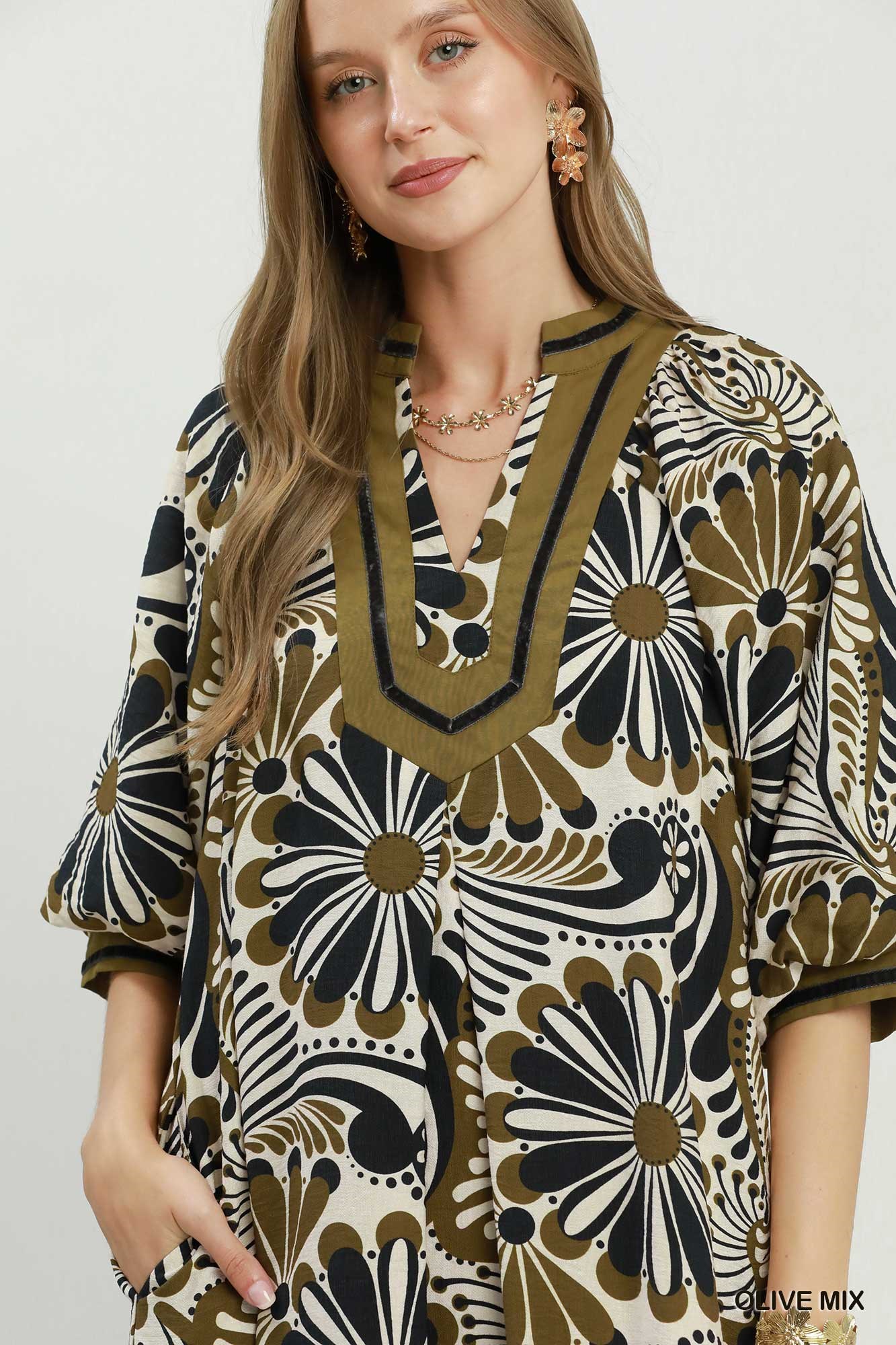 Abstract Print Midi Dress, image 5
