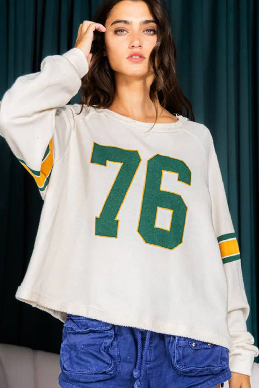 Number 76 Round Neck Long Sleeve Top, image 13