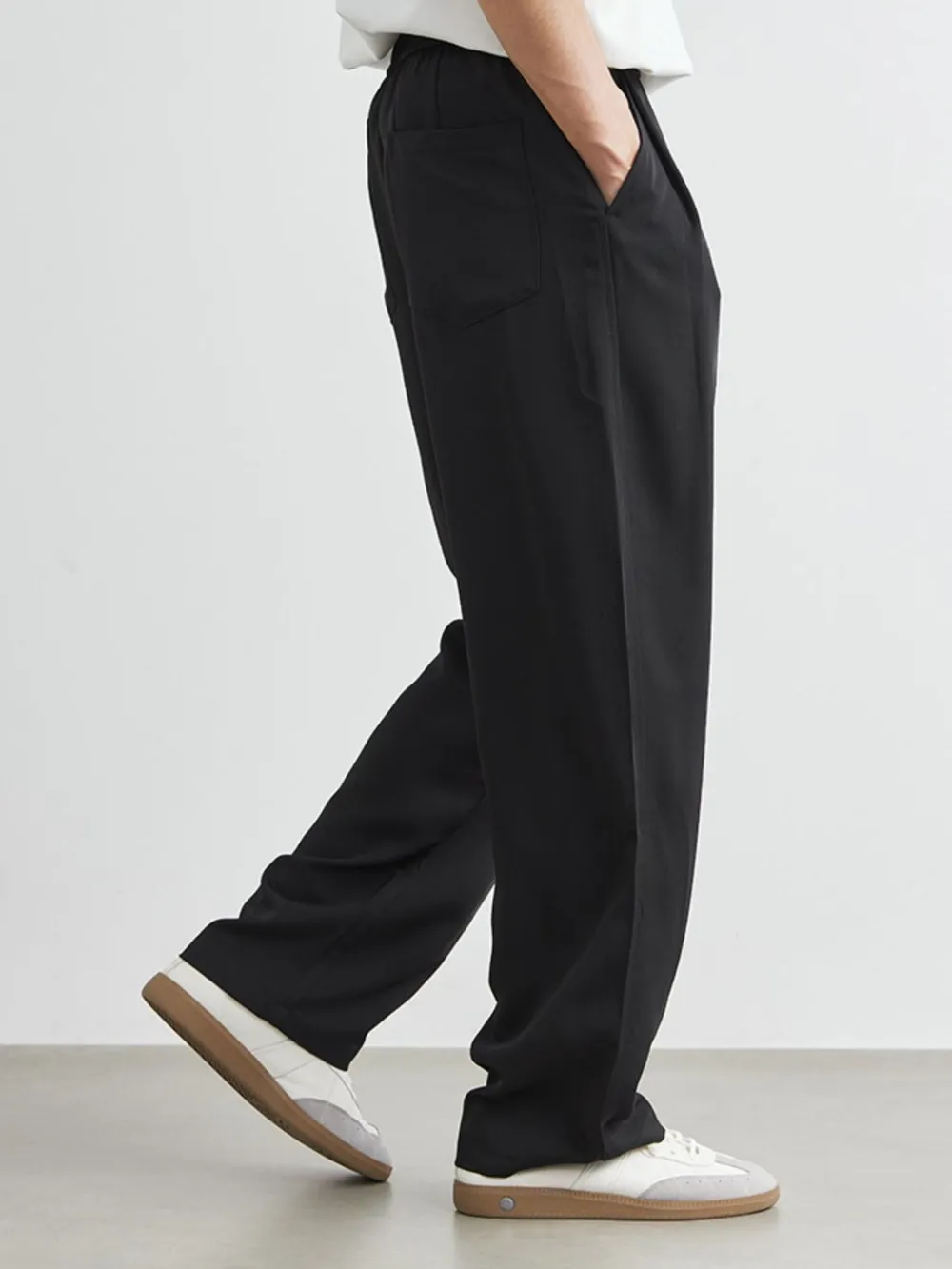 Men's Plus Size Relaxed Fit Wide Leg Drawstring Pants, image 4