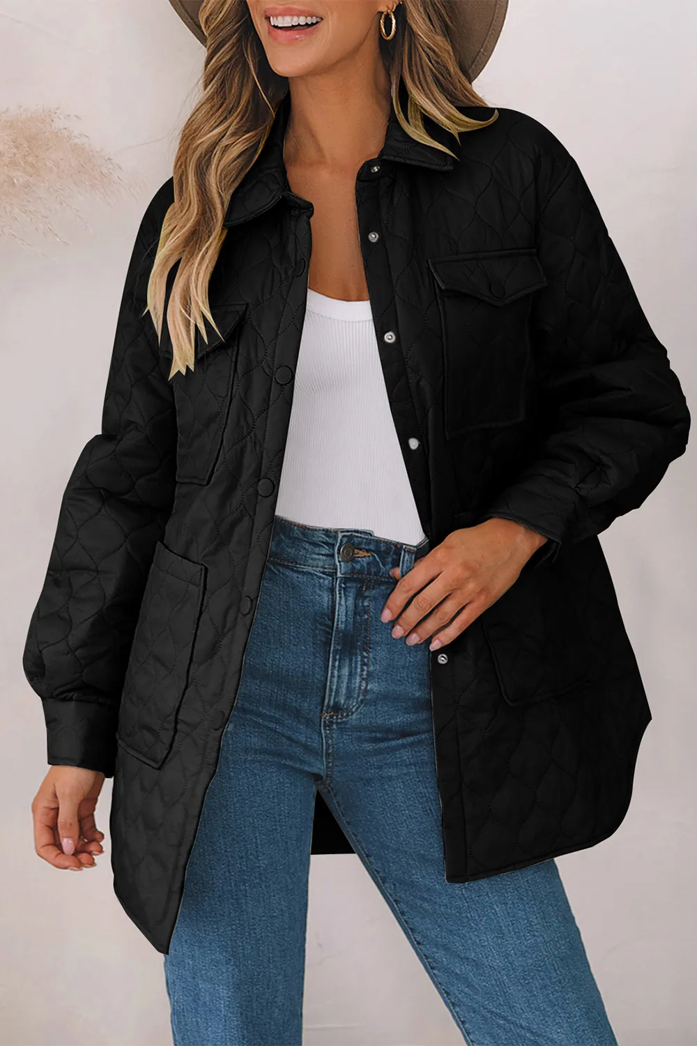 Snap Down Collared Winter Coat, image 16