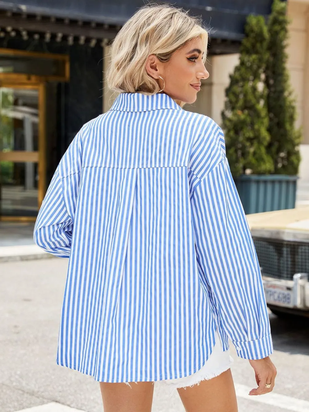 Striped Button Up Long Sleeve Shirt, image 13