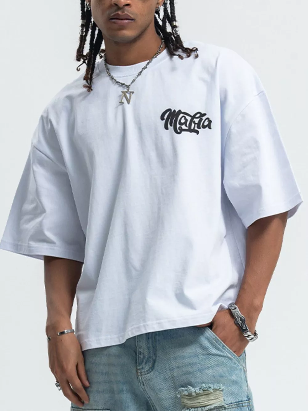 Men's Cartoon Round Neck Half Sleeve T-Shirt, image 2