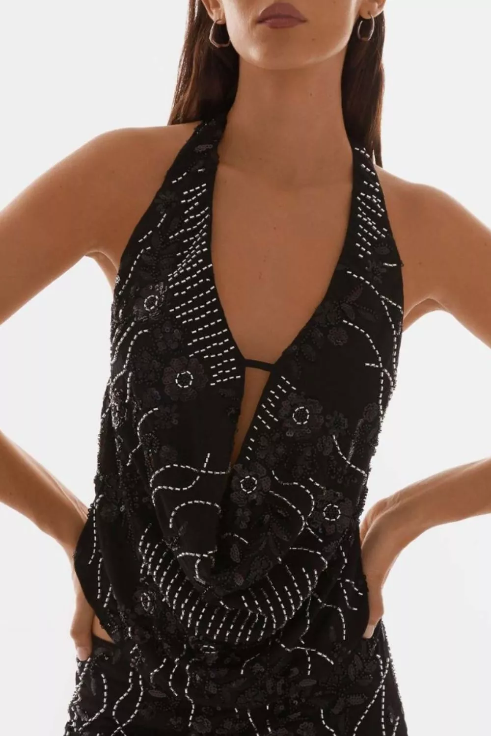 Bead Embellished Halter Neck Tank, image 6
