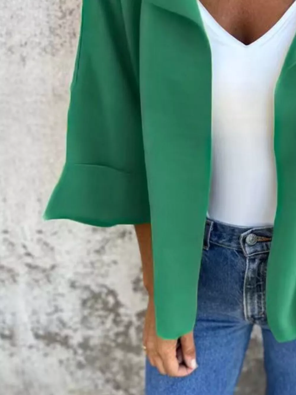 Full Size Open Front 3/4 Sleeve Casual Cardigan Plus Size, image 17