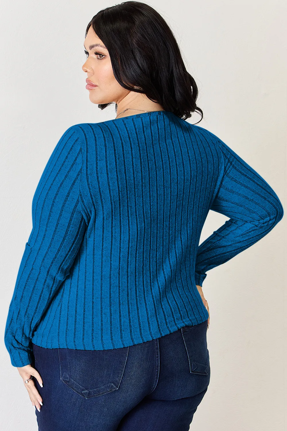 Full Size Ribbed Long Sleeve T-Shirt, image 34