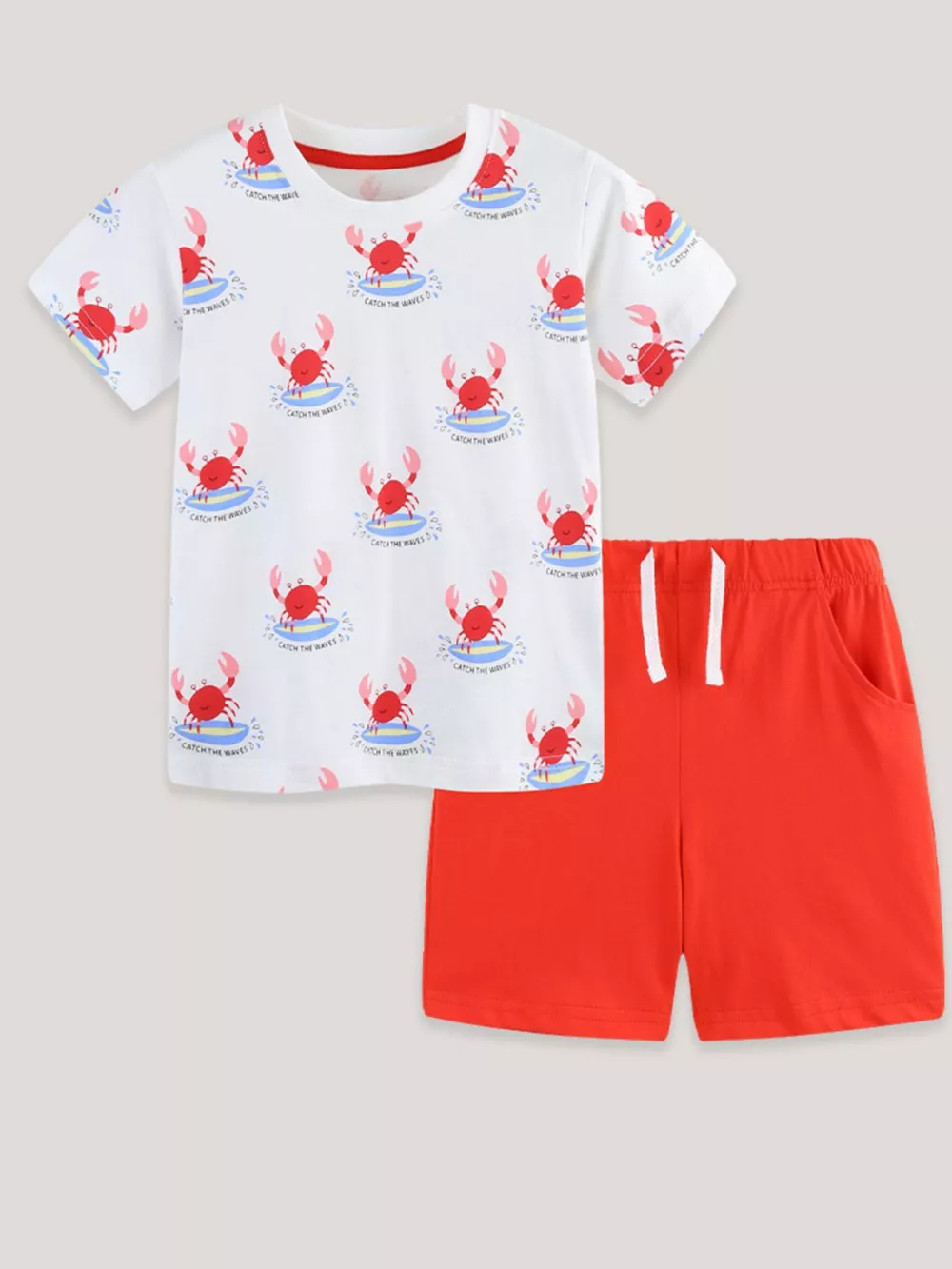 Children's Crab Print T-Shirt & Shorts Set, image 2