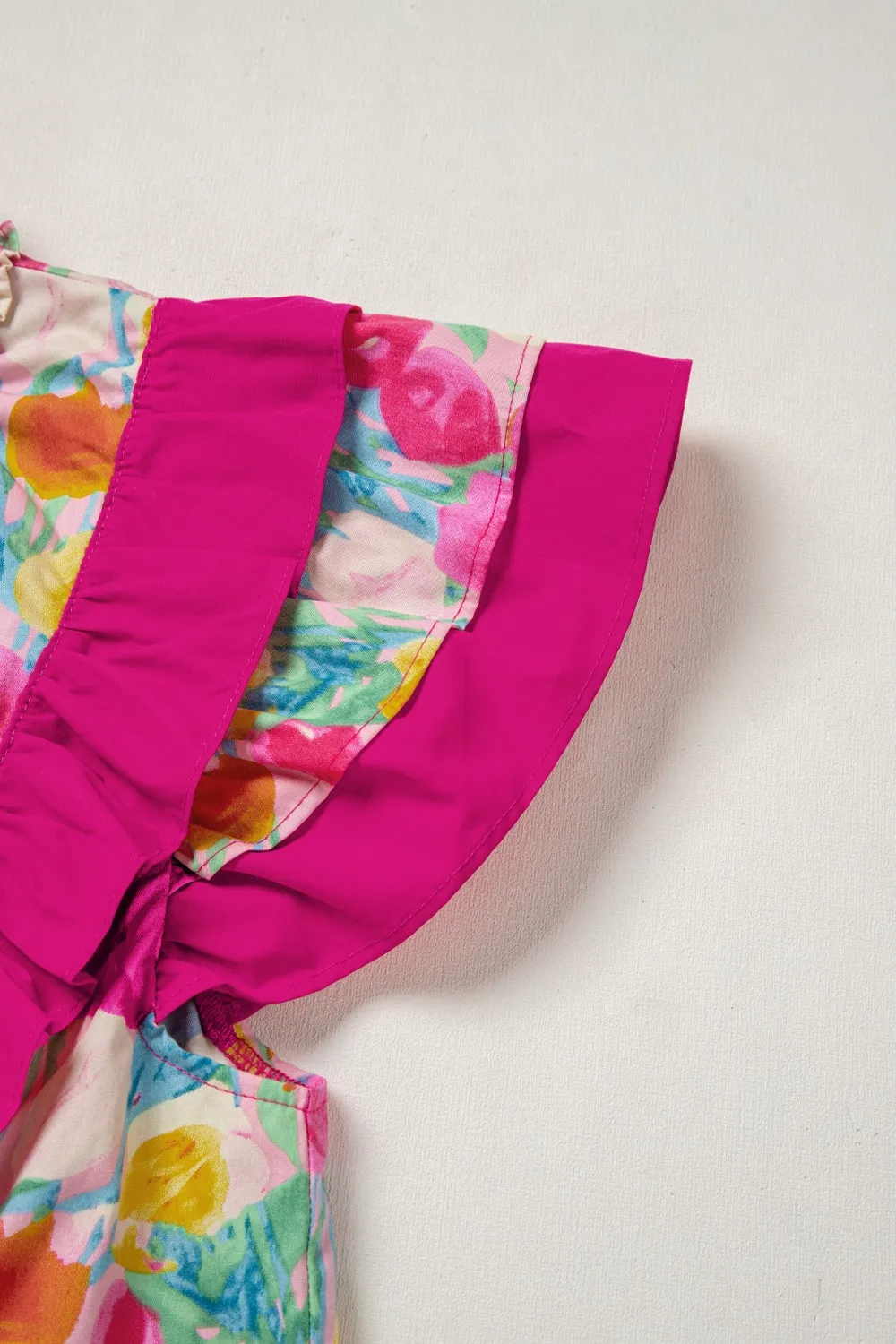 Floral Ruffle Layered Sleeve Blouse, image 10