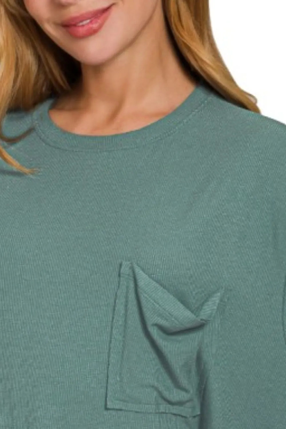 Oversized Ribbed Round Neck Short Sleeve Tee, image 2