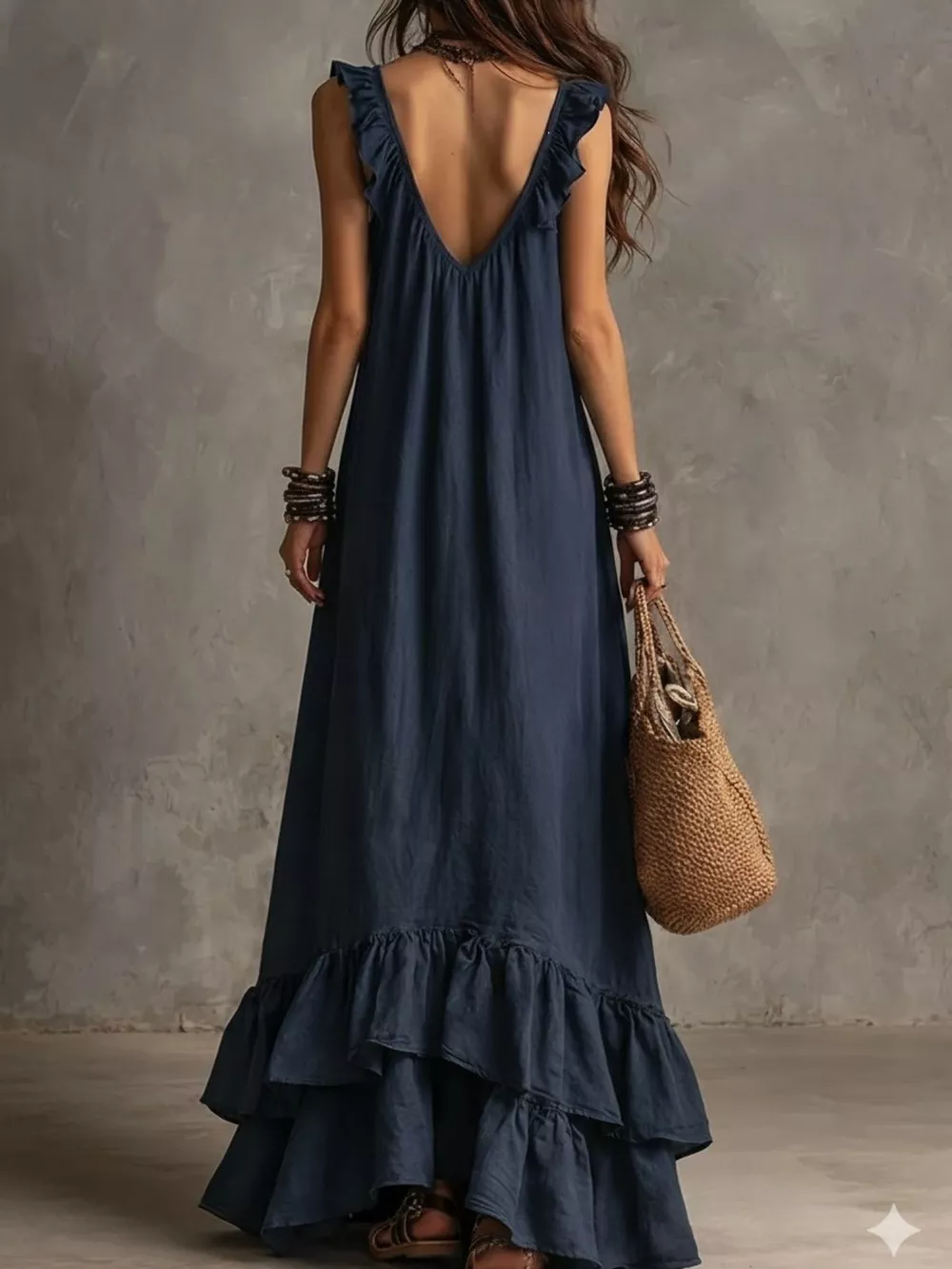 Ruffled Sleeveless Maxi Dress, image 2