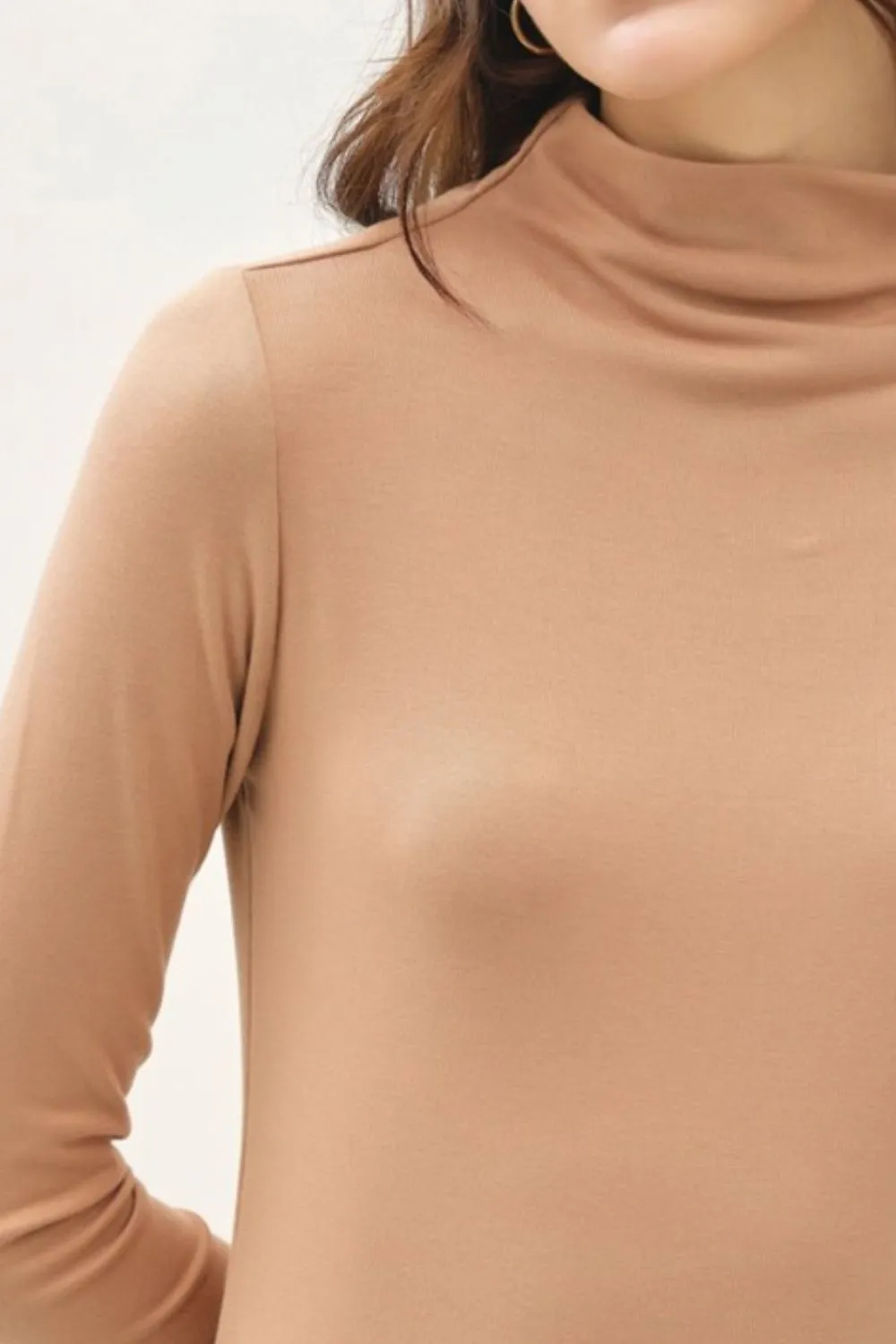 Mock Neck Long Sleeve T-Shirt, image 3