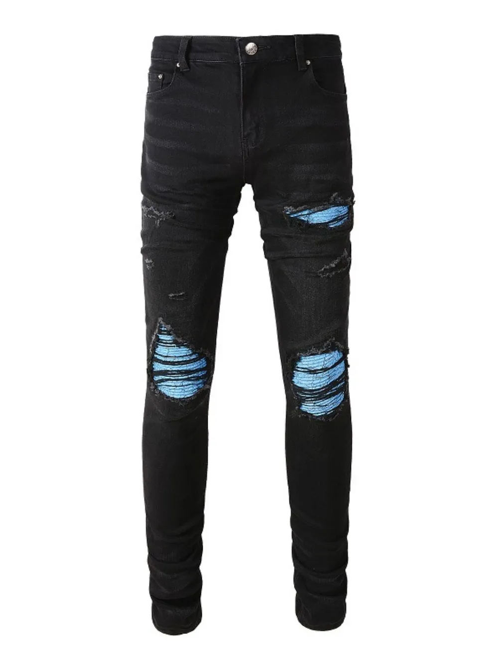 Men's Distressed Skinny Jeans, image 2