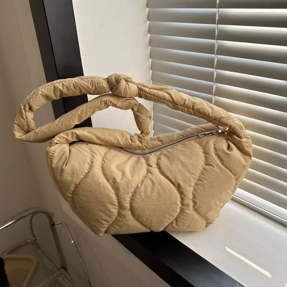 Solid Color Quilted Crossbody Bag, image 12