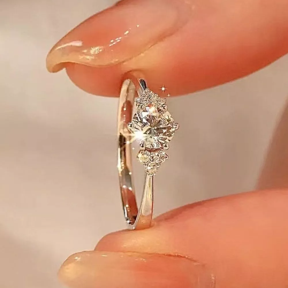 1 Carat Moissanite 925 Sterling Silver Ring, image 3