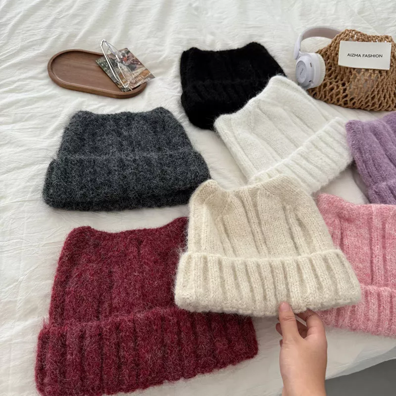 Cute Cat Ear Knitted Beanie Hat, image 3