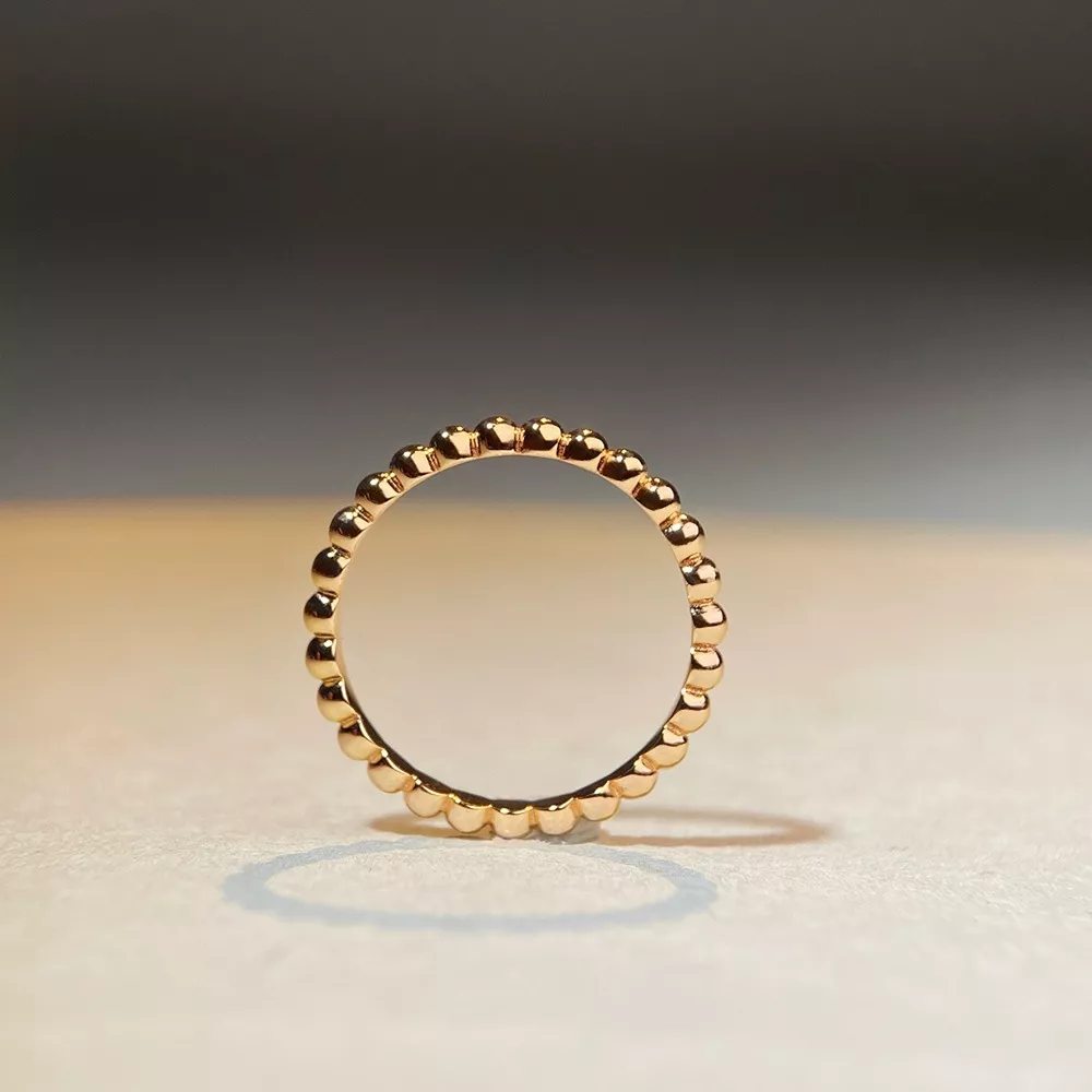 18K Gold-Plated 925 Sterling Silver Bead Ring, image 4