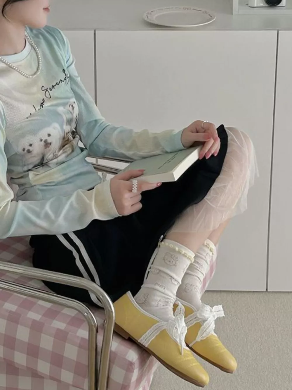 Ribbon Bow Knit Socks, image 6