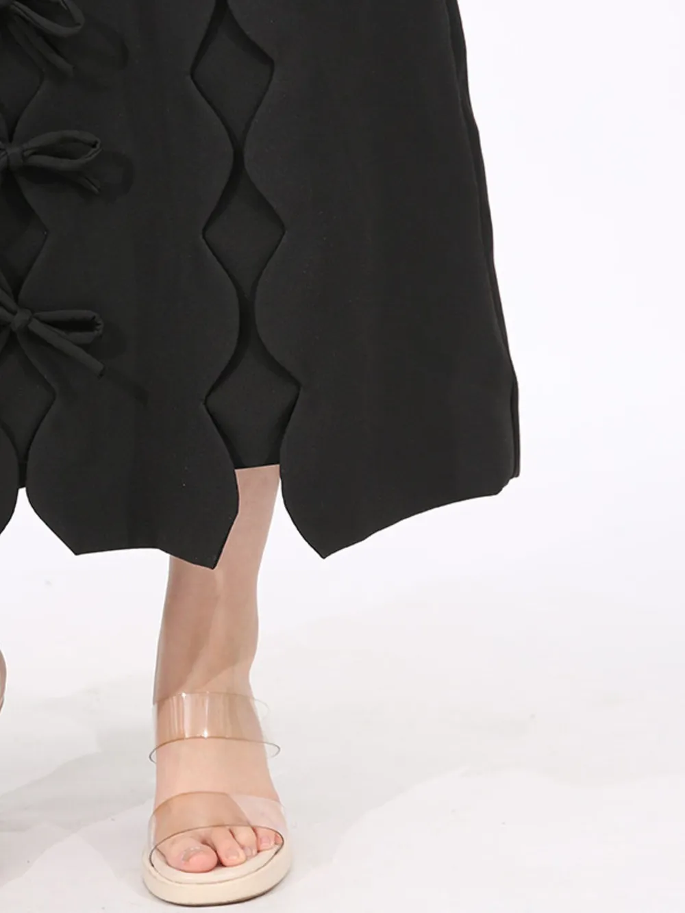 Long Sleeve Bow Front Midi Dress, image 8
