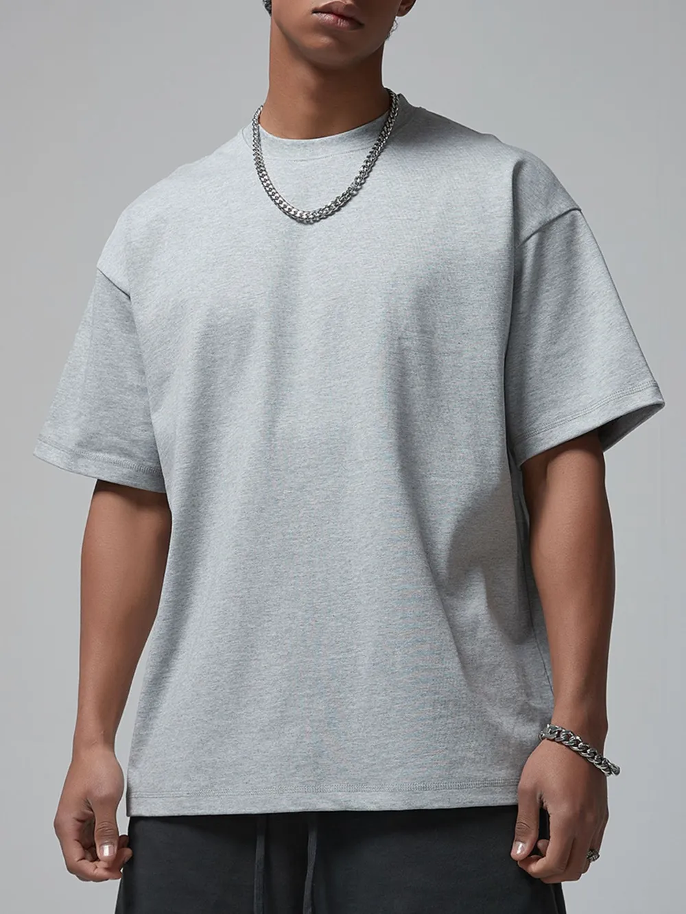 Men's Round Neck Drop Shoulder T-Shirt, image 10