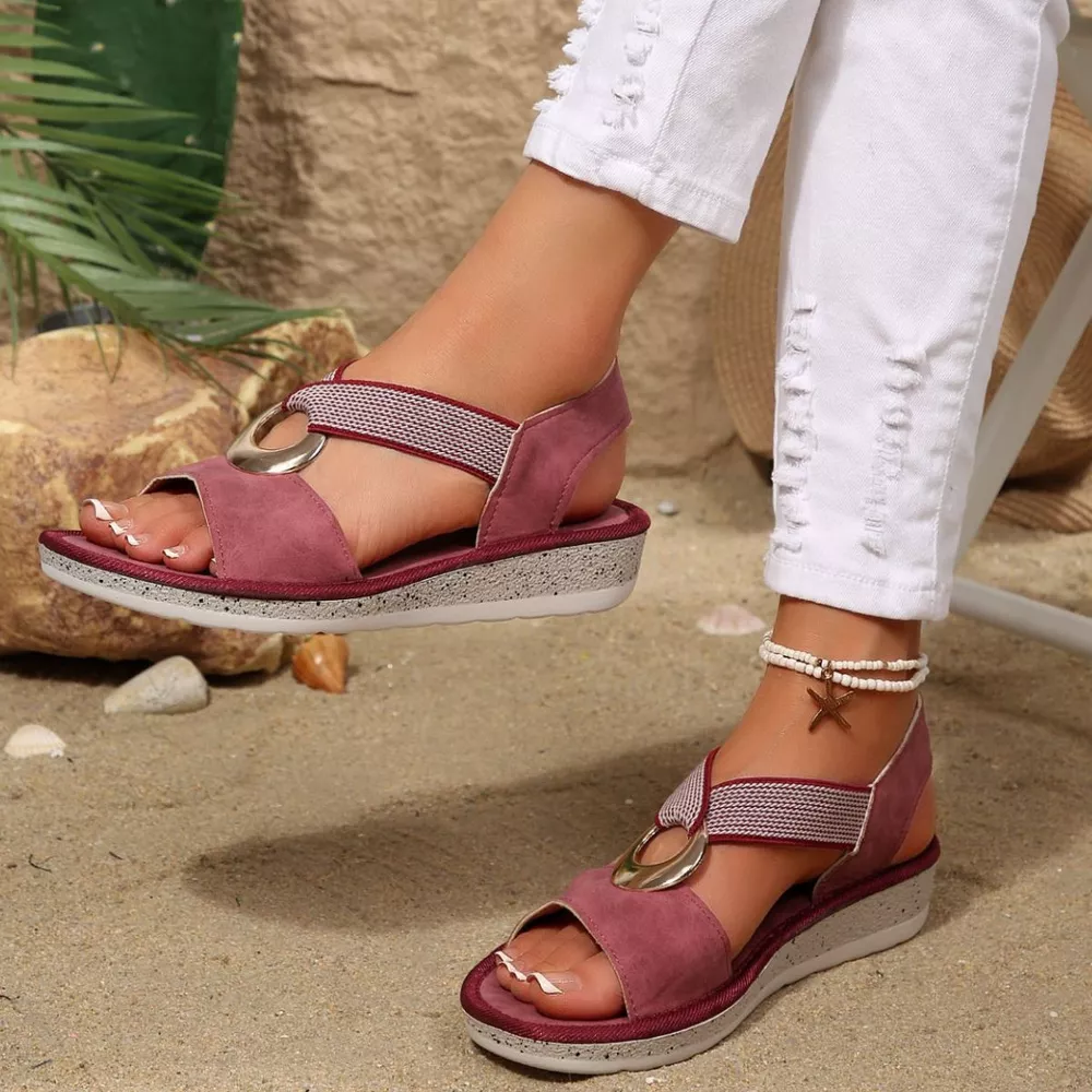 Open Toe Wedge Sandals, image 4