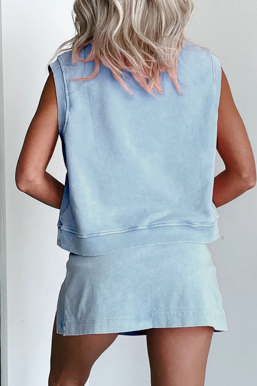 Round Neck Top and Skort Set, image 7