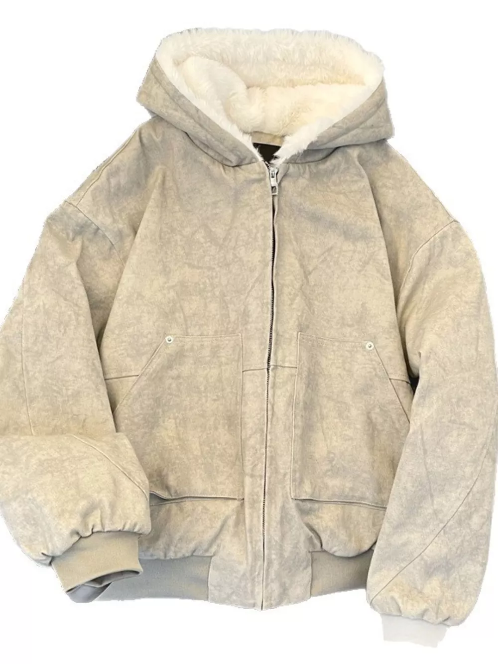 Men's Cozy Sherpa Lined Hooded Jacket, image 6